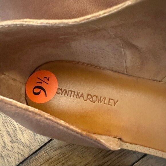 Cynthia Rowley Cosinn Brown Leather Open-Toe Flats Size 9.5 NWOT Women’s - Picture 7 of 12